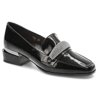Półbuty damskie - Czarne Półbuty S.Barski Damskie Eleganckie Obuwie - miniaturka - grafika 1