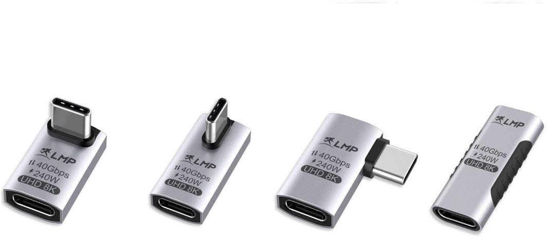 USB-C USB4 adapter set 4 pcs., 8K@60 Hz, aluminum, space gray
