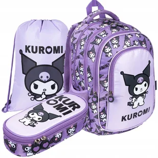 Zestaw Plecak tornister szkolny 4-komorowy Kuromi FioletowyDystrybucja Pl - Plecaki szkolne i tornistry - miniaturka - grafika 1