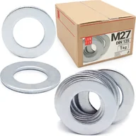 Śruby i nakrętki - Podkładka okrągła płaska M27 zwykła ocynkowana standardowa DIN 125 1kg. - miniaturka - grafika 1