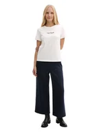 Koszulki i topy damskie - Tom Tailor Koszulka w kolorze kremowym - miniaturka - grafika 1