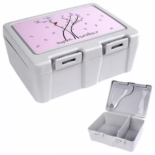 Pojemnik śniadaniowy z przegrodą na śniadanie sałatkę lunchbox sztućce śniadaniówka serce 1 l kod: O-154038 - Lunch boxy - miniaturka - grafika 1