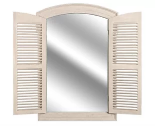 Belldeco Lustro z okiennicami Bel, kremowe, 103x5,5x150 cm - Lustra - miniaturka - grafika 1