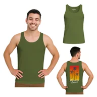 Koszulki męskie - Męska koszulka podkoszulka z BAWEŁNY TURECKIEJ na ramiączkach Captain Mike 5XL - miniaturka - grafika 1