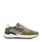 Półbuty męskie - Męskie sneakersy skórzane z zamszowymi wstawkami - miniaturka - grafika 1