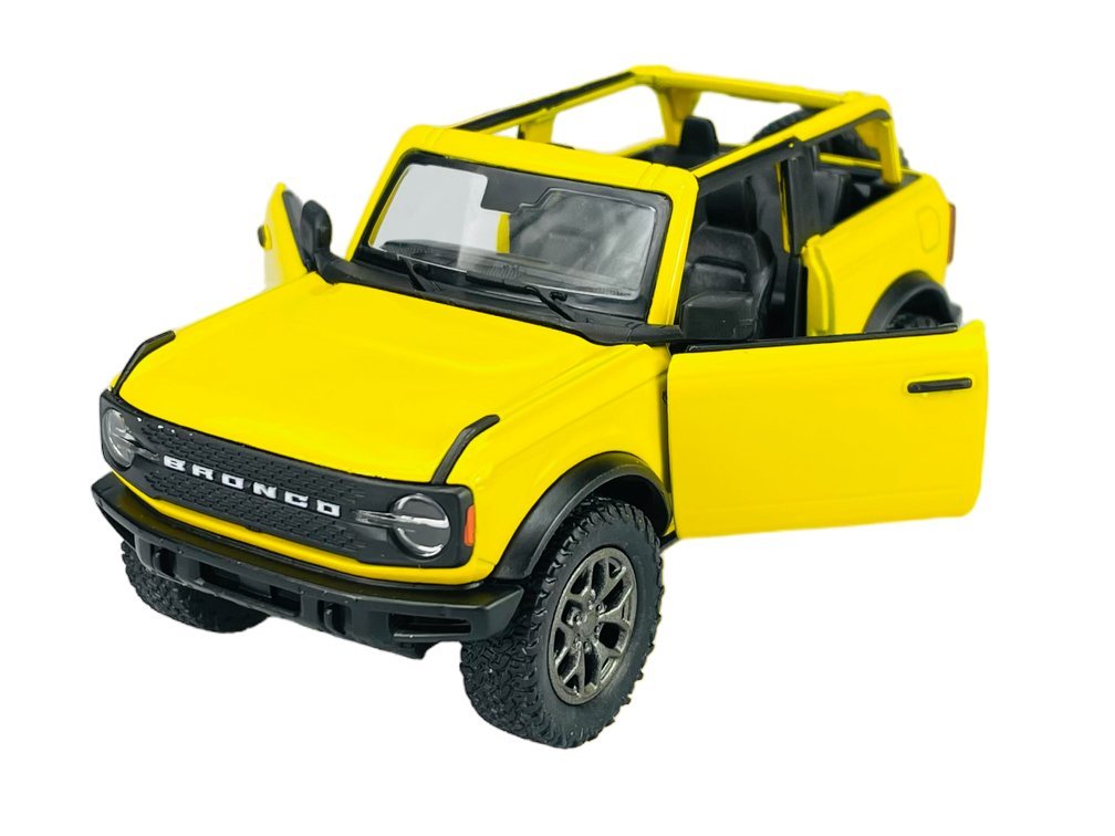 KINSMART 2022 FORD BRONCO BEZ DACHU ŻÓŁTY 1:34