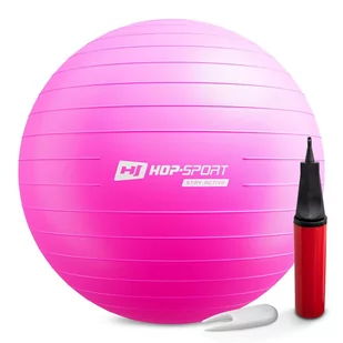 Piłka fitness 70cm z pompką - różowa - Piłki do ćwiczeń - miniaturka - grafika 1