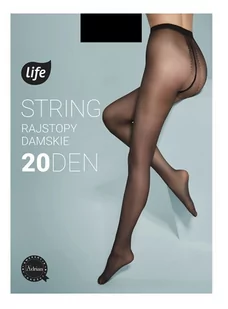 Life - Rajstopy damskie String 20 den rozm.3 Nero - Rajstopy - miniaturka - grafika 1