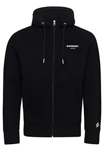 Superdry Code Core Sport Zip Hood Bluza męska, Czarny, S - Bluzy męskie - miniaturka - grafika 1