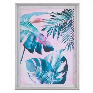 Beliani Obraz w ramie 30 x 40 cm niebiesko-różowy AGENA - Obrazy i zdjęcia na płótnie - miniaturka - grafika 1