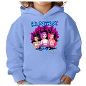 Bluzy dla dziewczynek - BLUZA DZIECIĘCA KPOP DEMON HUNTERS HUNTRIX 122-128 Z KAPTUREM BAWEŁNIANA - miniaturka - grafika 1