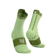 Skarpetki sportowe męskie - COMPRESSPORT Skarpetki do biegania trailowe PRORACING SOCKS V4 TRAIL shadow lime/woodbine - miniaturka - grafika 1