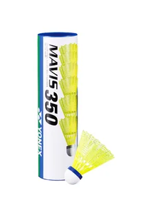 Lotki do badmintona Yonex  Mavis 350 Yellow (6 Pack)  czerwony pasek (do 14°C) - Badminton - miniaturka - grafika 1