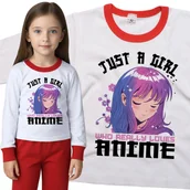 Piżamy dla dziewczynek - Piżama dziecięca Dziewczyna Która Kocha Anime 98/104 - VoloDonum - miniaturka - grafika 1