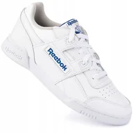 Buty trekkingowe męskie - Męskie buty sportowe sneakersy skórzane białe REEBOK WORKOUT PLUS - miniaturka - grafika 1