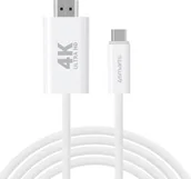Kable - Kabel USB 4smarts USB-C - HDMI 2 m Biały 540955 - miniaturka - grafika 1