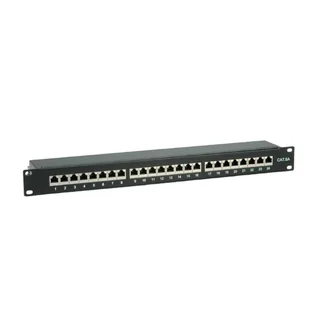 VALUE Kat.6a 19"-Patchpanel, 24 P, geschirmt, schwarz 26.99.0360 - Panele krosownicze - miniaturka - grafika 1