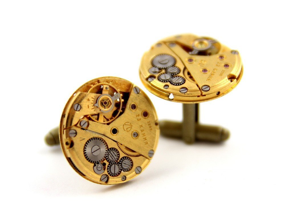 Spinki Do Mankietów - Golden Treasure Bronze