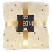 Koce - Koc Mikrofibra Neon 200x220 limonka odcień ecru - miniaturka - grafika 1