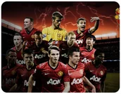 Podkładki pod mysz - PODKŁADKA POD MYSZKĘ MAN UNITED Z IMIENIEM 23x19CM DO LAPTOPA - miniaturka - grafika 1