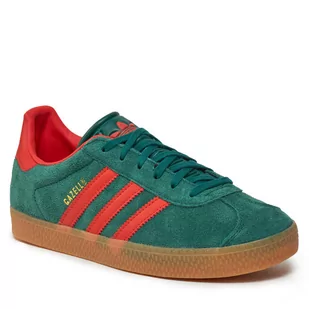 Buty adidas Gazelle J IE8604 Cgreen/Prered/Gum3 - Moda i Uroda OUTLET - miniaturka - grafika 1
