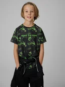 Koszulki dla chłopców - 4F Koszulka sportowa szybkoschnąca chłopięca - multikolor 158/164 (12-14 lat) - miniaturka - grafika 1