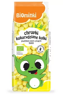 Chrupki kukurydziane kulki bezglutenowe BIO 60 g Biominki 000-A8B3-964F3 - Przekąski dla dzieci - miniaturka - grafika 1