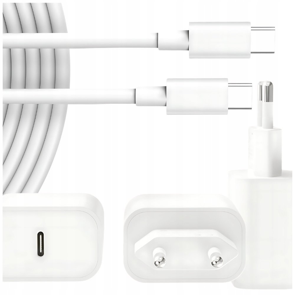 Zestaw Ładowarka USB-C + Kabel USB-C Szybkie Ładowanie ADAPTER UNIWERSA