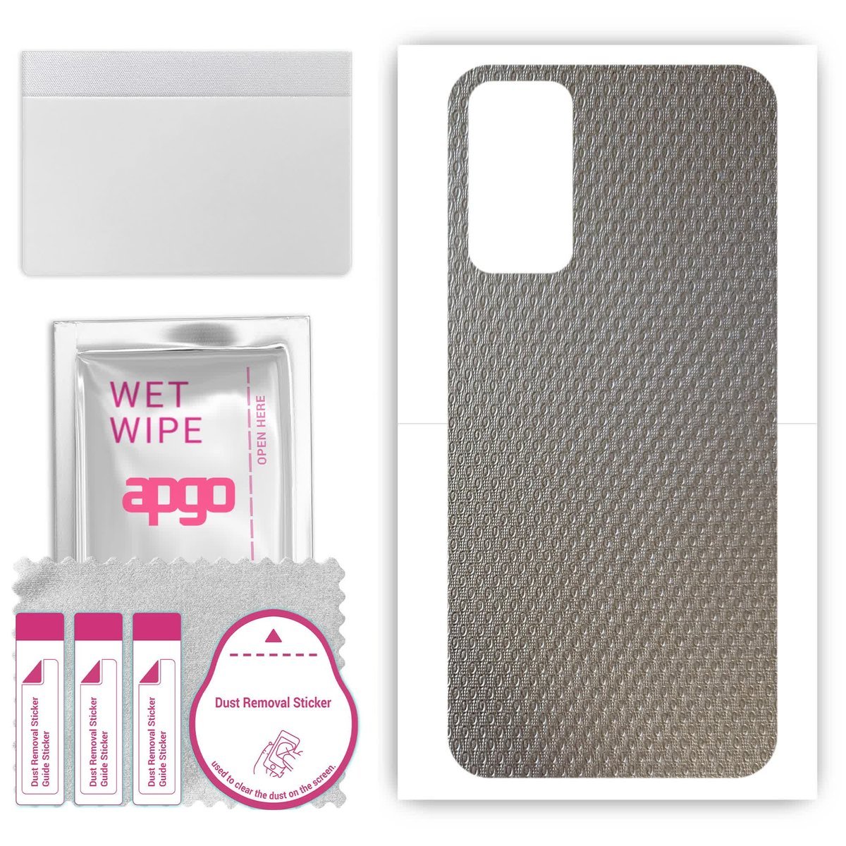 Folia naklejka skórka strukturalna na TYŁ do Samsung Galaxy Buddy 2 - Aluminium krople - apgo SKINS