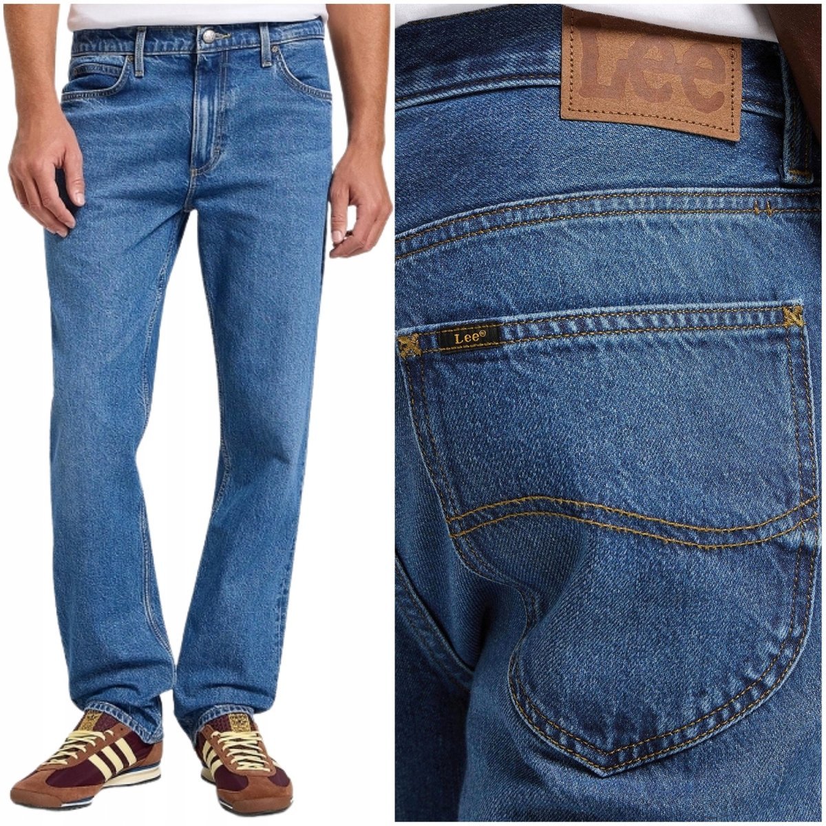 Lee West regular straight Blue Beam DżINS proste spodnie jeansowe W28 L32