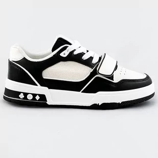 Damskie adidasy dwukolorowe czarno-białe (ad-585) - Mix Feel - Buty sportowe damskie - miniaturka - grafika 1