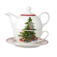 Zaparzacze i kawiarki - Zestaw tea for one, świąteczna choinka w opasce - miniaturka - grafika 1