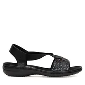 Sandały damskie - Sandały Rieker 60880-00 Czarny - miniaturka - grafika 1
