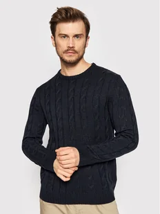 Brave Soul Sweter MK-181MAOC Granatowy Regular Fit - Swetry męskie - miniaturka - grafika 1
