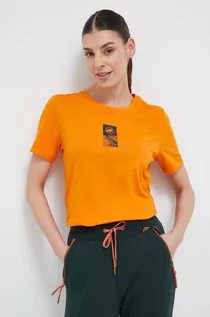Koszulki sportowe damskie - Mammut t-shirt sportowy Core Emblem kolor pomarańczowy - grafika 1