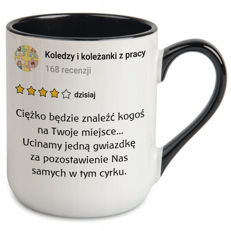 KUBEK PREZENT NA POŻEGNANIE ODEJŚCIE KOLEGI KOLEŻANKI Z PRACY ŚMIESZNY FOTO