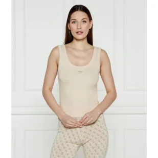 GUESS Top Slim Fit - Koszulki i topy damskie - miniaturka - grafika 1