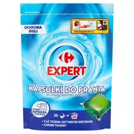 Środki do prania - Carrefour Expert Kapsułki do prania do tkanin białych i jasnych 400 g (20 prań) - miniaturka - grafika 1
