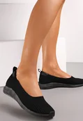 Baleriny - Czarne Balerinki Wsuwane z Elastyczną Cholewką Calvinus - miniaturka - grafika 1