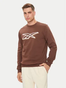 Reebok Bluza Vector Logo 100202412 Brązowy Regular Fit - Bluzy męskie - miniaturka - grafika 1