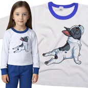 Piżamy dla dziewczynek - Piżama dziecięca Pies Buldog Francuski Joga 98/104 - VoloDonum - miniaturka - grafika 1