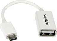 Adaptery i przejściówki - Adapter USB StarTech Cable StarTech USB 2.0 MicroB to A 0,13m M/F White - miniaturka - grafika 1