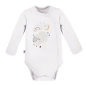 Body dla niemowląt - Ewa 728265 Mellow Body Dł Rozpinany Biały 68 - miniaturka - grafika 1