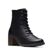 Botki damskie - Clarks Clarkwell Lace [black WL leather] - rozmiar 39 - miniaturka - grafika 1