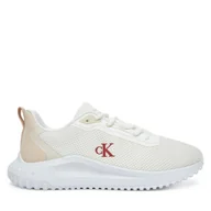 Sneakersy damskie - Sneakersy Calvin Klein Jeans Eva Runner L-Up Mix Mesh Logo Ck YW0YW01851 Biały - miniaturka - grafika 1