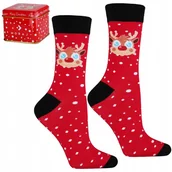 Skarpetki damskie - Świąteczne Skarpetki NA Prezent Skarpety w ozdobnym pudełku MORAJ 38-43 - miniaturka - grafika 1