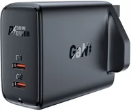 Ładowarki do telefonów - Acefast ładowarka sieciowa GaN (wtyczka UK) 2x USB Typ C 50W, Power Delivery, PPS, Q3 3.0, AFC, FCP czarny (A32 UK) - miniaturka - grafika 1