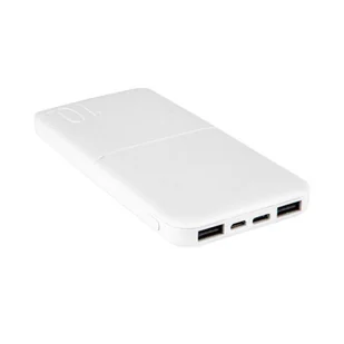 POWERBANK MX COCO 10 000 mAh, 2xUSB, 10W Li-Po, WHITE / BIAŁY, + kabel microUSB - Powerbanki - miniaturka - grafika 2