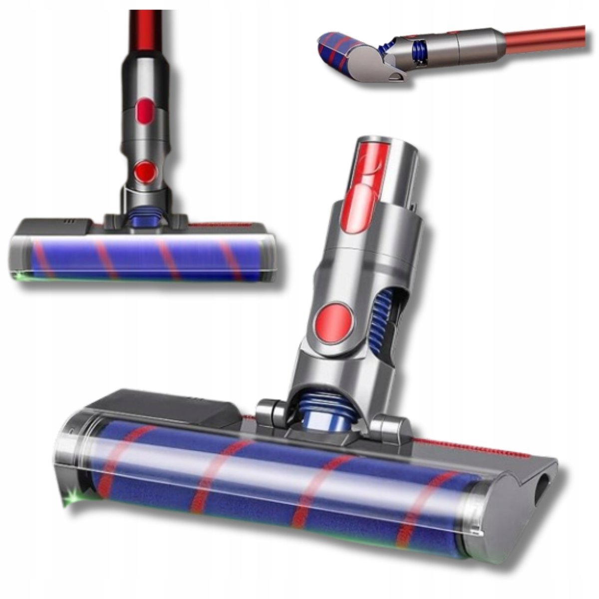 Szczotka Led Miekka Rolka Koncowka Do Odkurzacza V7 V8 V10 V11 V15 Obrotowa