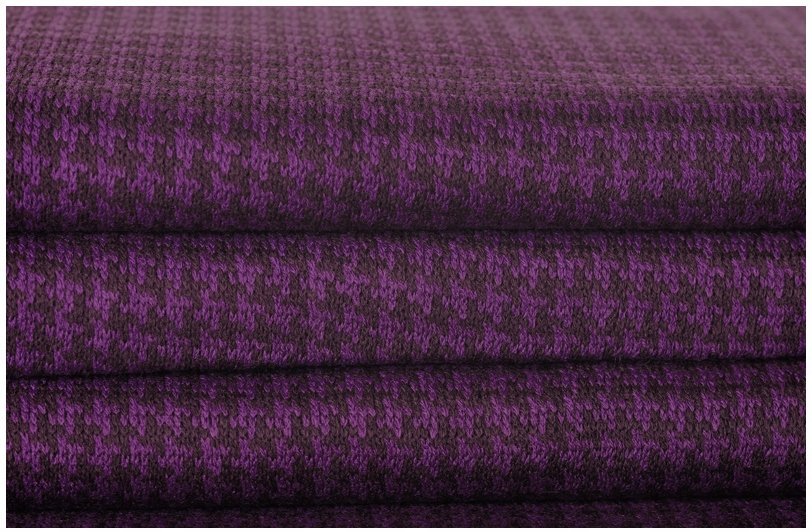 KURZA STOPKA Pepitka Szalik Zimowy FIOLETOWY f13